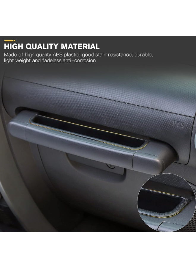 صندوق تخزين الراكب على الصينية مع مقبض وطقم تنظيم الصناديق والملحقات المستخدمة في سيارة جيب رانجلر جيه كيه من عام 2007 إلى 2010 (أسود) - Image 5